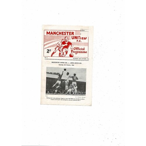 Manchester United v Aston Villa Central League Football Programme 1962/63