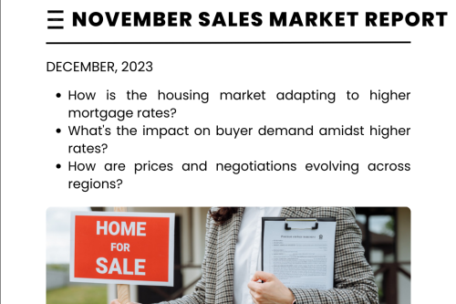 2023 NOVEMBER Sales Market Report: Adapting to Shifts in the Housing Landscape
