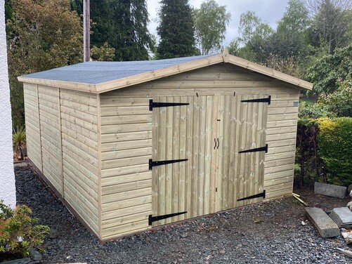 #A060 18x12 Apex Shed Garage