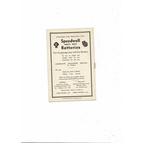 1955/56 Brentford v Shrewsbury Town Football Programme
