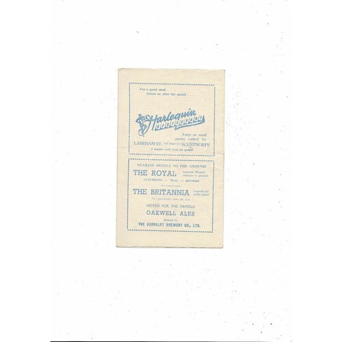 1959/60 Scunthorpe United v Plymouth Argyle Football Programme