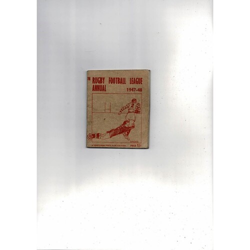 1947/48 The Rugby Football League Annual By Venturers Press Publications