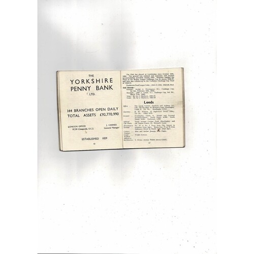 1947/48 The Rugby Football League Annual By Venturers Press Publications