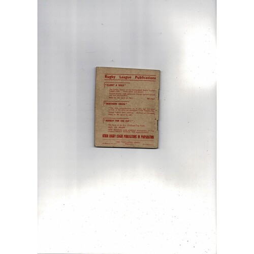 1947/48 The Rugby Football League Annual By Venturers Press Publications