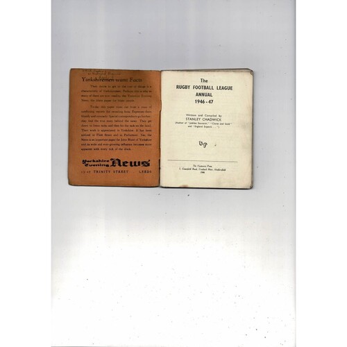 1946/47 The Rugby Football League Annual By Venturers Press Publications