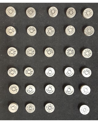 English Pewter Cartridge Head Stamp Pins