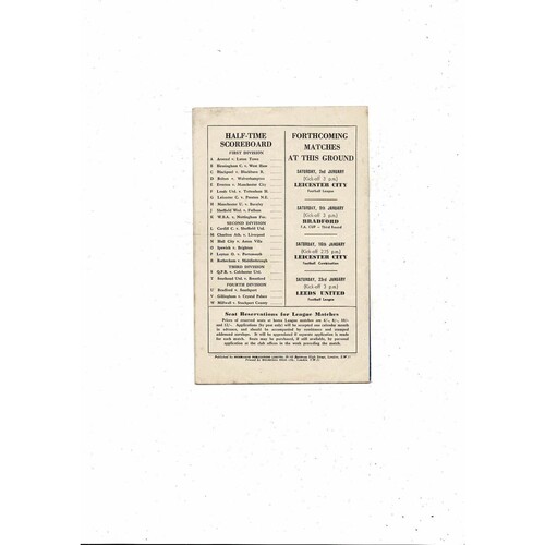 1959/60 Chelsea v Newcastle United Football Programme