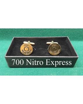 Gold Plated Sporting Calibre Head Stamp Cufflinks