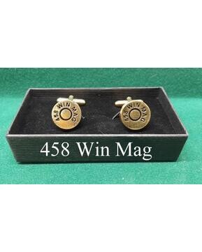 Gold Plated Sporting Calibre Head Stamp Cufflinks