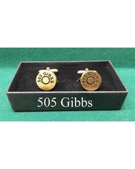 Gold Plated Sporting Calibre Head Stamp Cufflinks