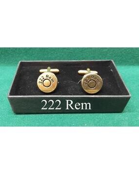 Gold Plated Sporting Calibre Head Stamp Cufflinks
