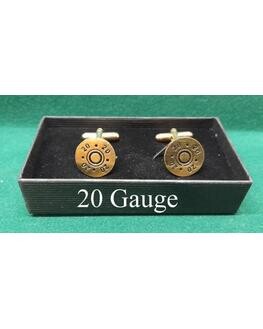 Gold Plated Sporting Calibre Head Stamp Cufflinks
