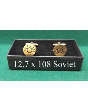 Gold Plated Sporting Calibre Head Stamp Cufflinks