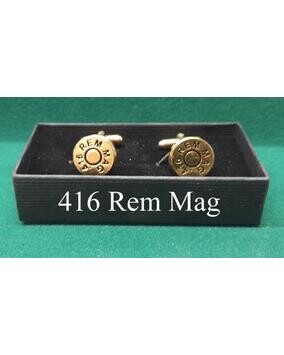 Gold Plated Sporting Calibre Head Stamp Cufflinks