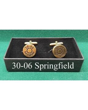 Gold Plated Sporting Calibre Head Stamp Cufflinks