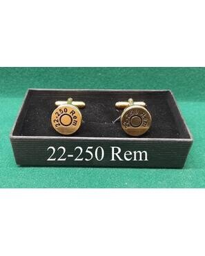 Gold Plated Sporting Calibre Head Stamp Cufflinks