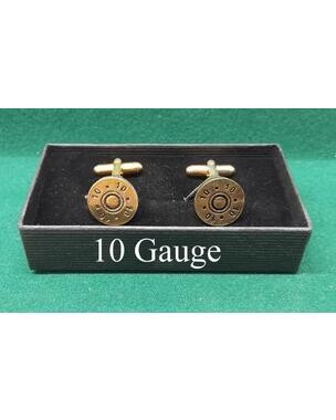 Gold Plated Sporting Calibre Head Stamp Cufflinks