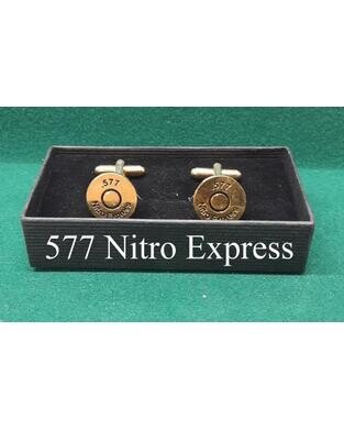 Gold Plated Sporting Calibre Head Stamp Cufflinks