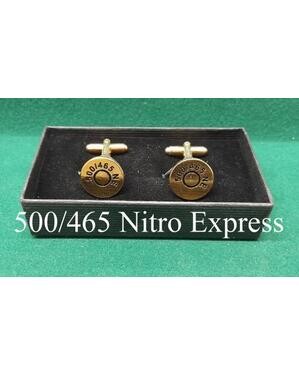 Gold Plated Sporting Calibre Head Stamp Cufflinks