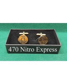 Gold Plated Sporting Calibre Head Stamp Cufflinks