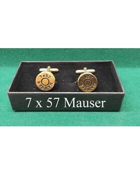 Gold Plated Sporting Calibre Head Stamp Cufflinks