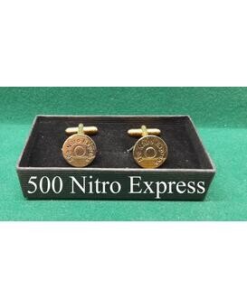 Gold Plated Sporting Calibre Head Stamp Cufflinks
