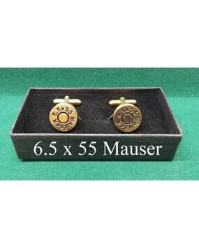 Gold Plated Sporting Calibre Head Stamp Cufflinks