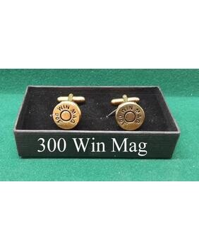 Gold Plated Sporting Calibre Head Stamp Cufflinks