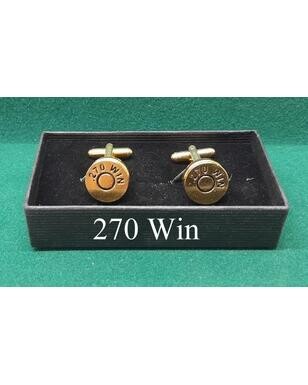 Gold Plated Sporting Calibre Head Stamp Cufflinks
