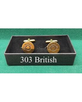 Gold Plated Sporting Calibre Head Stamp Cufflinks
