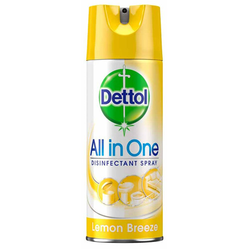 Dettol All in One Disinfectant Spray, Lemon Breeze Scent, 400 ml