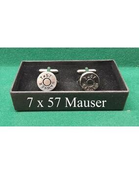 Silver Plated Sporting Caliber Head Stamp Cufflinks)