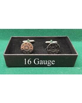 Silver Plated Sporting Caliber Head Stamp Cufflinks)
