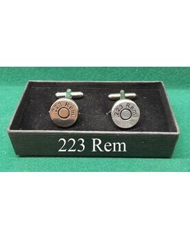 Silver Plated Sporting Caliber Head Stamp Cufflinks)