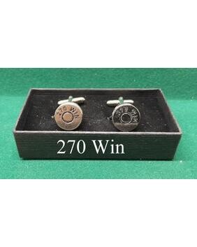 Silver Plated Sporting Caliber Head Stamp Cufflinks)