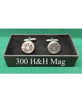 Silver Plated Sporting Caliber Head Stamp Cufflinks)
