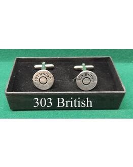 Silver Plated Sporting Caliber Head Stamp Cufflinks)