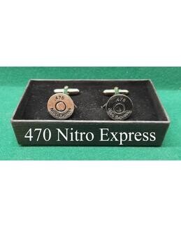 Silver Plated Sporting Caliber Head Stamp Cufflinks)