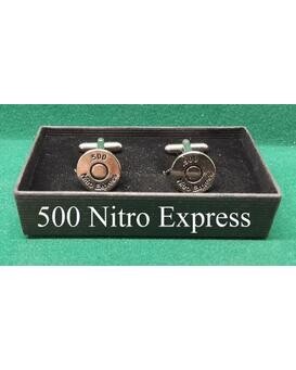 Silver Plated Sporting Caliber Head Stamp Cufflinks)