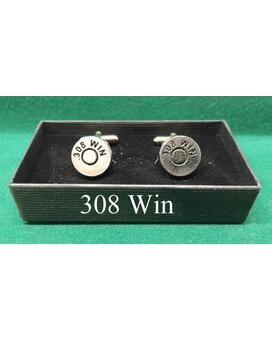 Silver Plated Sporting Caliber Head Stamp Cufflinks)