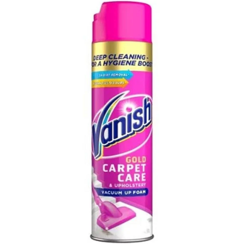 Vanish Carpet Cleaner + Upholstery, Gold Power Foam Shampoo,  600 ml