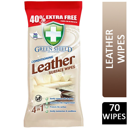 Green Shield Leather Surface 70 Wipes