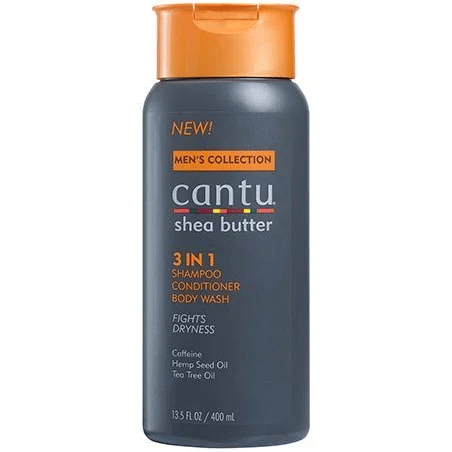 Cantu, Men's Collection, Shea Butter 3 In 1 Shampoo, Conditioner, Body Wash, 250ML
