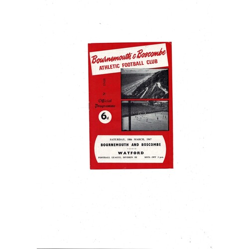 Bournemouth Home Football Programmes