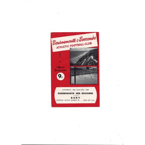 Bournemouth Home Football Programmes