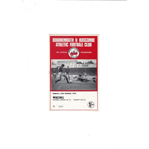 Bournemouth Home Football Programmes