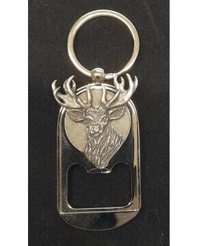 Pewter Animal Disc keyring/ bottle opener