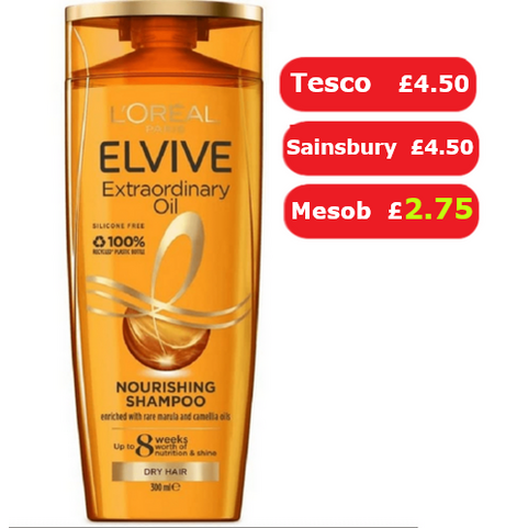 L'Oreal Elvive Oil Shampoo for Dry Hair 400ml