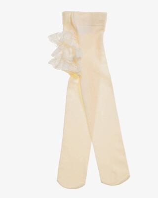 Ruffle Rhumba Tights - Ivory