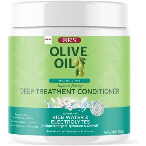 ORS Olive Oil Max Moisture Super Softening deep treatment conditioner With rice water &electrolytes 20oz/567g